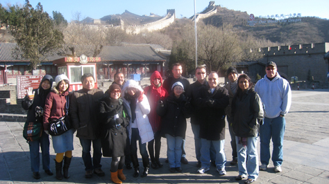 Conference attendees visiting the Great Wall of China