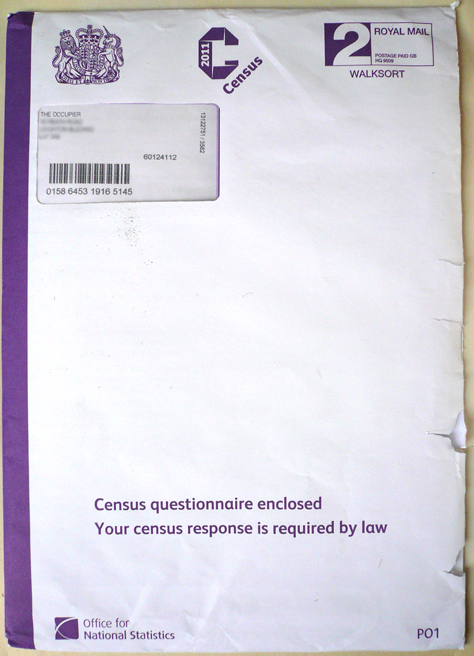 UK Census Envelope
