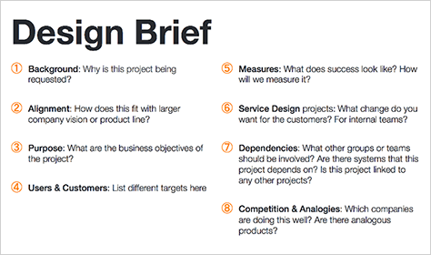 Outline for a design brief