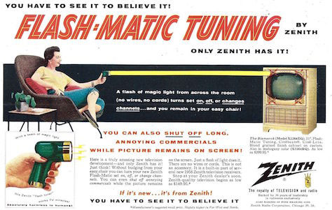 Ad for an early remote from Zenith