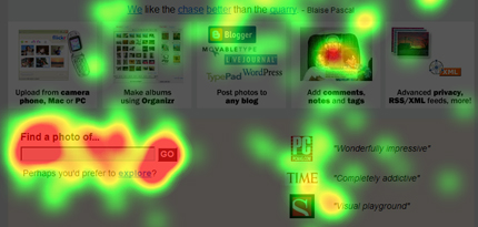 Heat map of Flickr