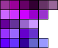 Web-safe hues of violet