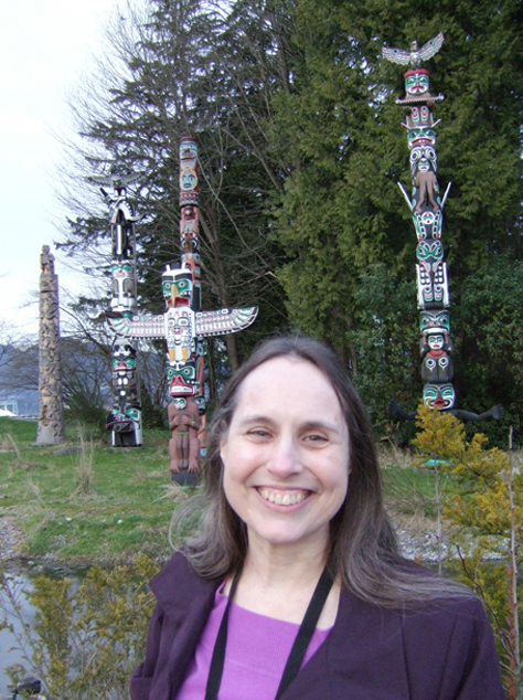 Pabini and totems in Stanley Park