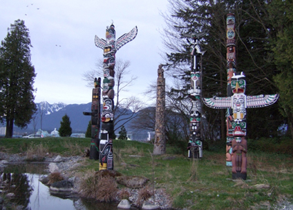 Totems in Stanley Park