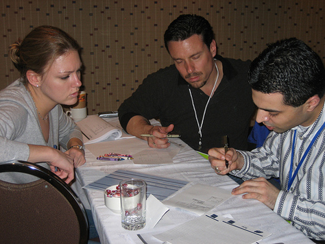 Kyle Pero, Russ Wilson, and Nasir Barday hard at work