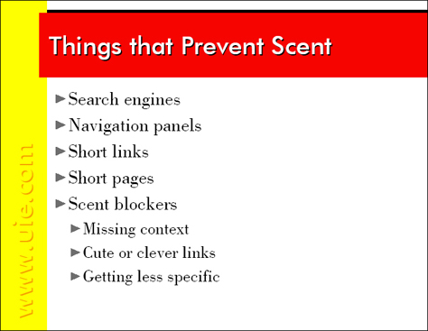 What prevents scent?