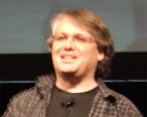 Scott McCloud giving the closing plenary address