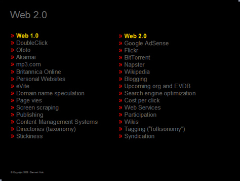 Comparing Web 1.0 and Web 2.0