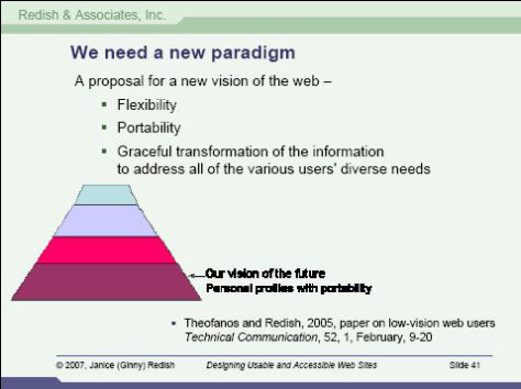 Ideal approach to accessibility