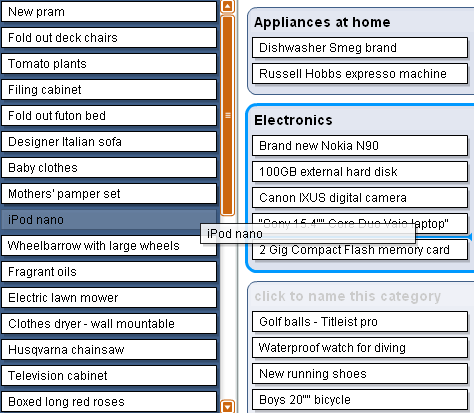 Online card sort