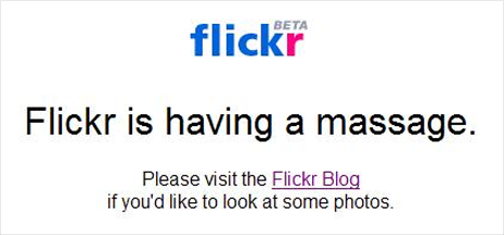 Flickr error message