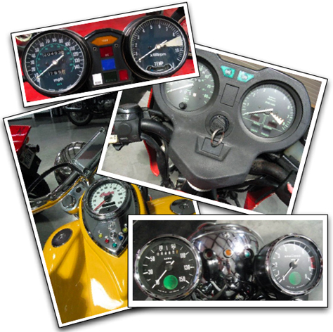 Analog motorcycle dashboards