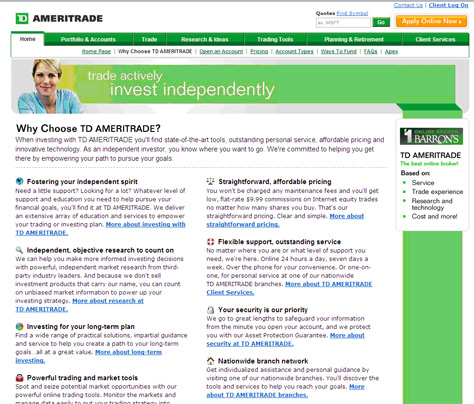 TD Ameritrade emphasizing  independence as a differentiator