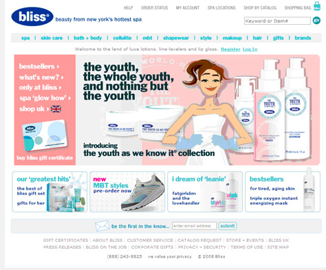 A distinctive voice enlivening content on the Bliss home page