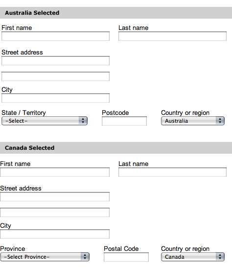 International Address Fields in Web Forms :: UXmatters