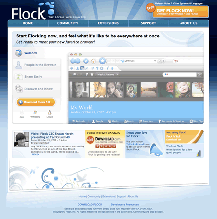 Flock download page