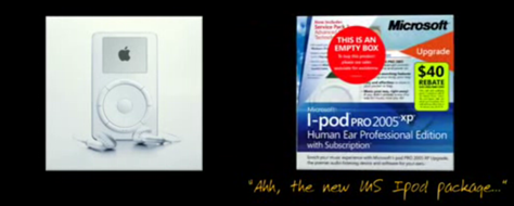 Microsoft design iPod packaging