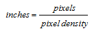 Pixel density