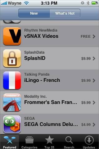 Sorting on iPhone App Store
