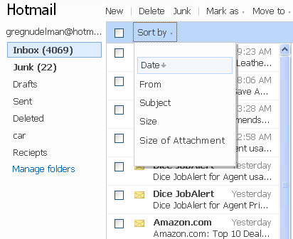 Proposed use of filtering by sorting