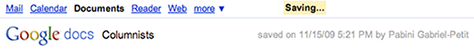 Google Docs autosave