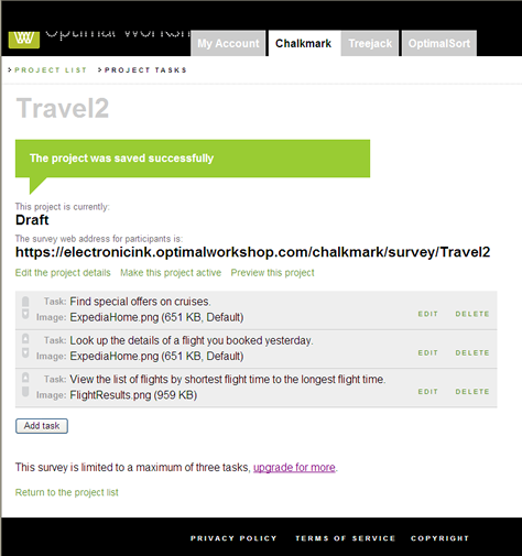 Chalkmark vs. First Click Testing