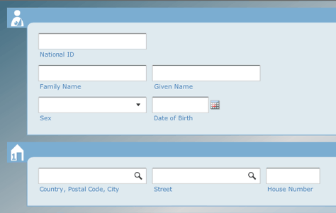 Labels clearly belong to particular fields