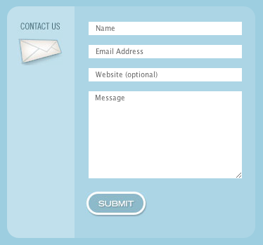 A Web form with labels inside fields