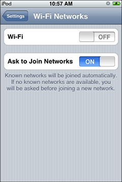iPhone Settings for Wi-Fi Networks