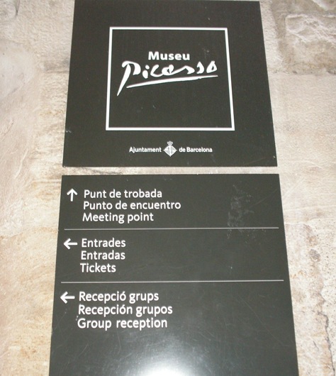 Signage at the Museu Picasso