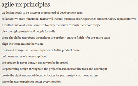 Our final agile UX principles