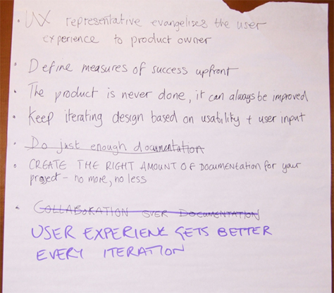 More principles of agile UX