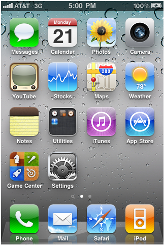 iOS user interface