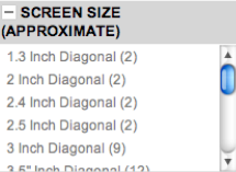 Single-selection interface on J&R