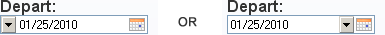 Drop-down list lets customers select dates they’ve used in the past