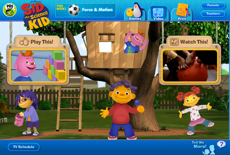 Sid the Science Kid Web site from PBS Kids Play!