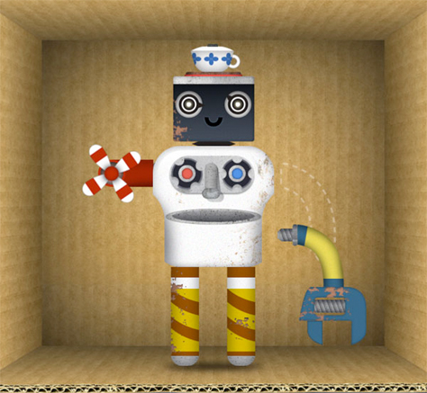 Graphics based on real-world scrap materials in the Toca Boca Robot Lab iPad and iPhone apps