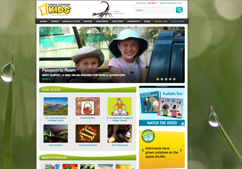 National Geographic Web site for kids