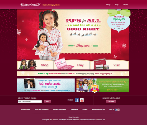 American Girl Web site