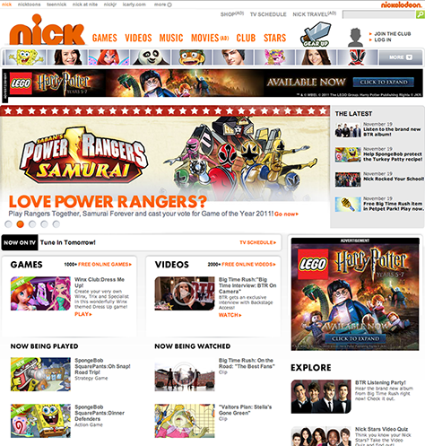 Nickelodeon Web site