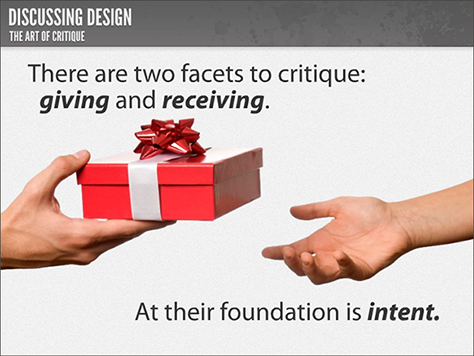 Giving and receiving a design critique