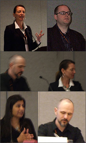 Panelists discussing service design