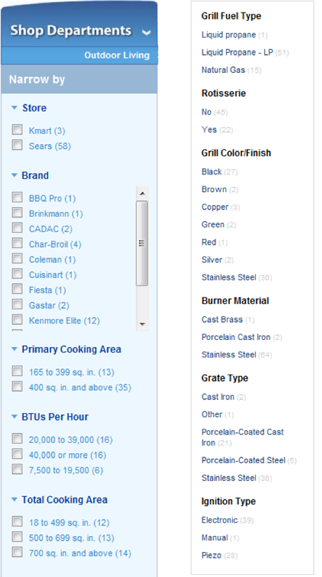 Filtering and narrowing groups of products is not guided selling