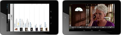 Orienting an Android tablet to view the DISH Remote Access app