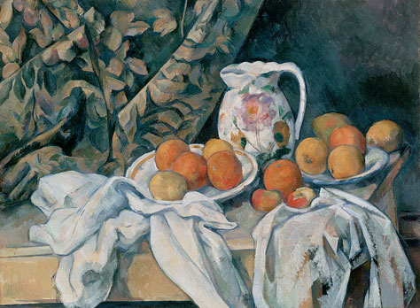 Paul Cézanne’s painting Still Life with a Curtain (circa 1898)