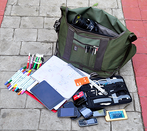 What I carry with me pretty much every day to sketch, document, and test designs
