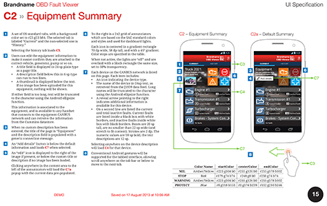 An example page from a UI Specification