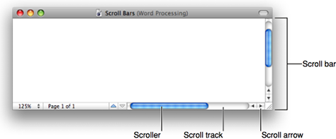 Scroll bars with scroll arrows in Snow Leopard