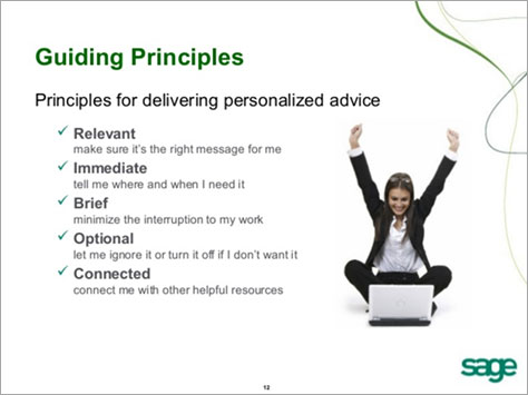 Guiding principles for delivering personalized advice