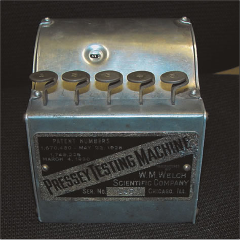 An early behaviorist learning technology, the Pressey Testing Machine, was created in 1924. The first “teaching machine,” it offered multiple-choice exercises.